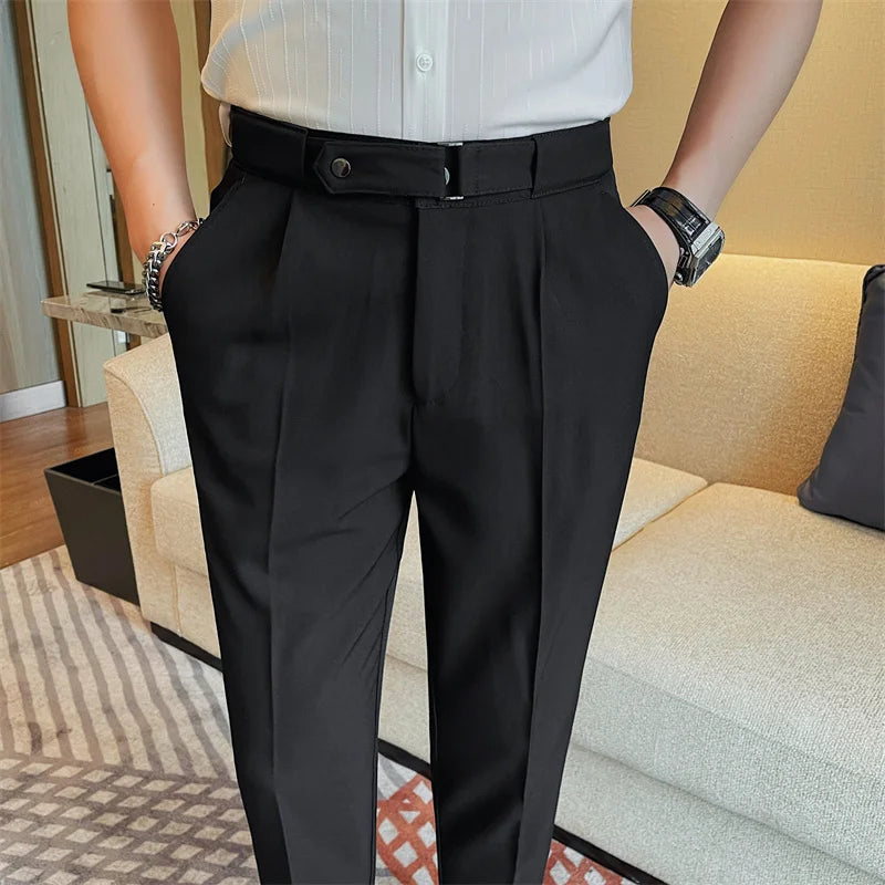 men’s slim fit tailored trousers, smart casual men’s pants, formal men’s trousers, men’s workwear pants, men’s dress trousers