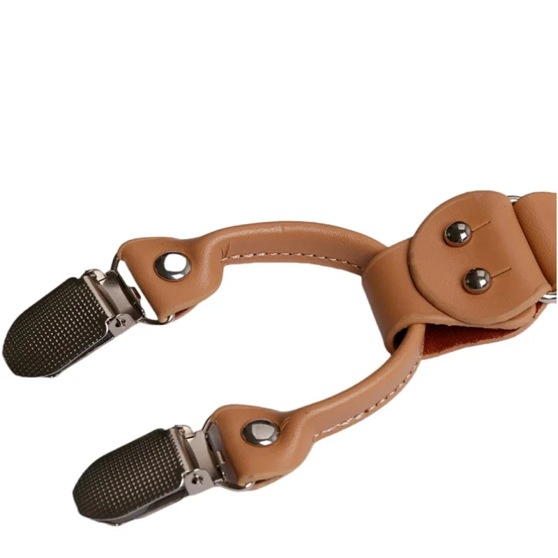 Suspenders, men’s suspenders, men’s leather suspenders, men’s fashion accessories, genuine leather suspenders, formal men’s suspenders, classic leather suspenders