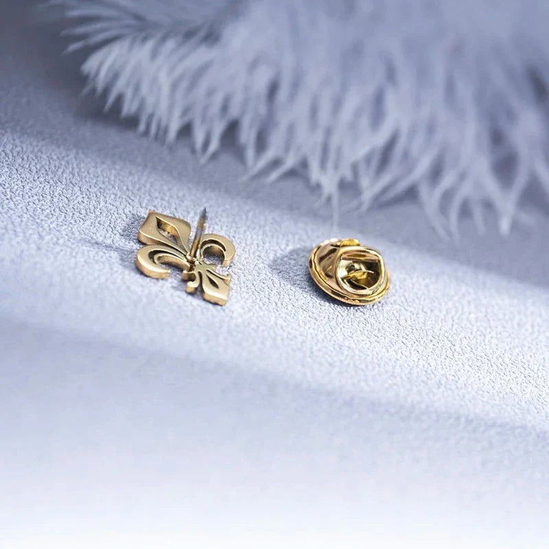 wedding suit brooch, men’s suit brooch, men’s lapel pin, Men’s Fleur-de-Lis Suit Brooch, formal men’s accessories, Fleur-de-Lis Suit Brooch, fleur-de-lis brooch