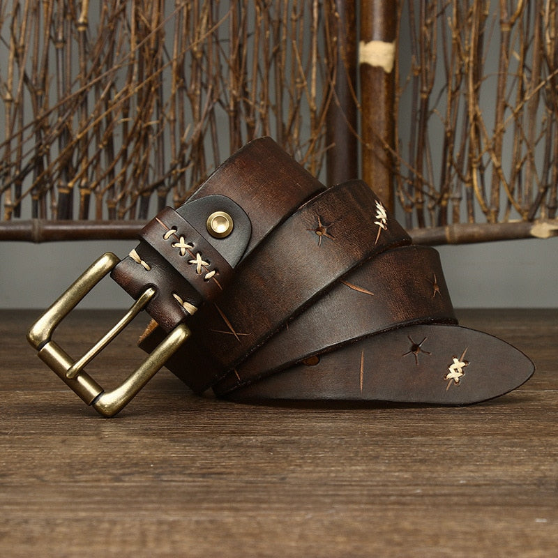 vintage leather belt for men, genuine leather men belt, classic men leather belt, formal and casual men belt, maximus men accessories