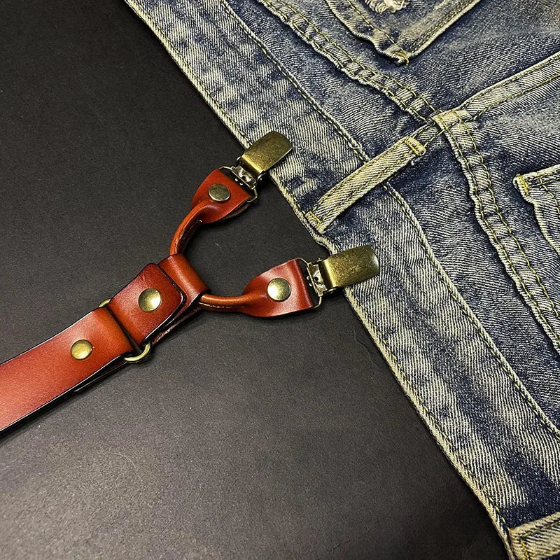vintage suspenders, Suspenders, men’s leather suspenders, men’s fashion suspenders, Leather Suspenders, genuine leather suspenders, classic men’s suspenders