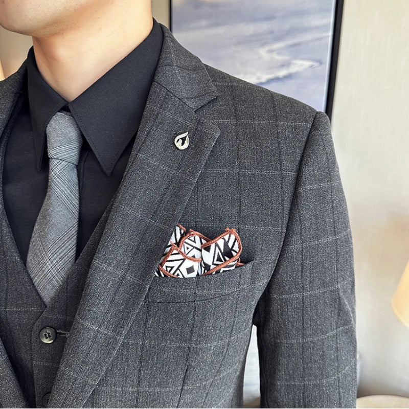 suit, stylish menswear, men’s suit, Men’s Checkered Suit, Men’s Checkered Style Suit, mens formal suit, checkered suit