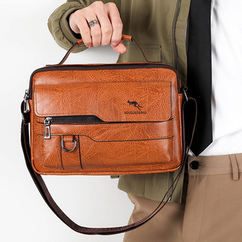 Bolsa de Couro Masculina Vintage 