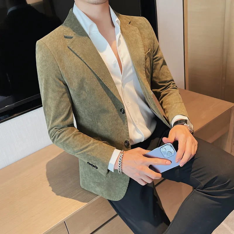 Blazer Masculino Slim, Blazer Masculino Camurça, Blazer Masculino slim camurça