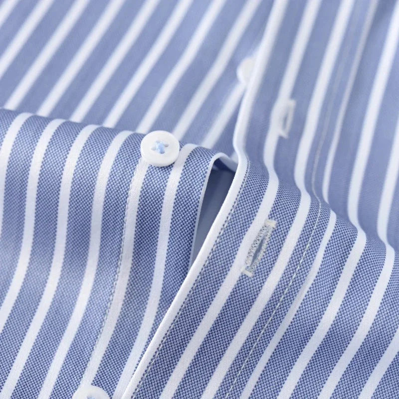 men striped dress shirt, smart casual men shirt, striped formal shirt men, modern men dress shirt, premium men shirt