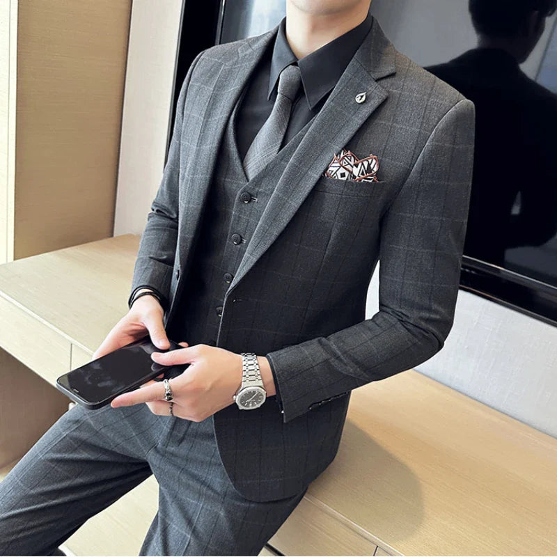 suit, stylish menswear, men’s suit, Men’s Checkered Suit, Men’s Checkered Style Suit, mens formal suit, checkered suit