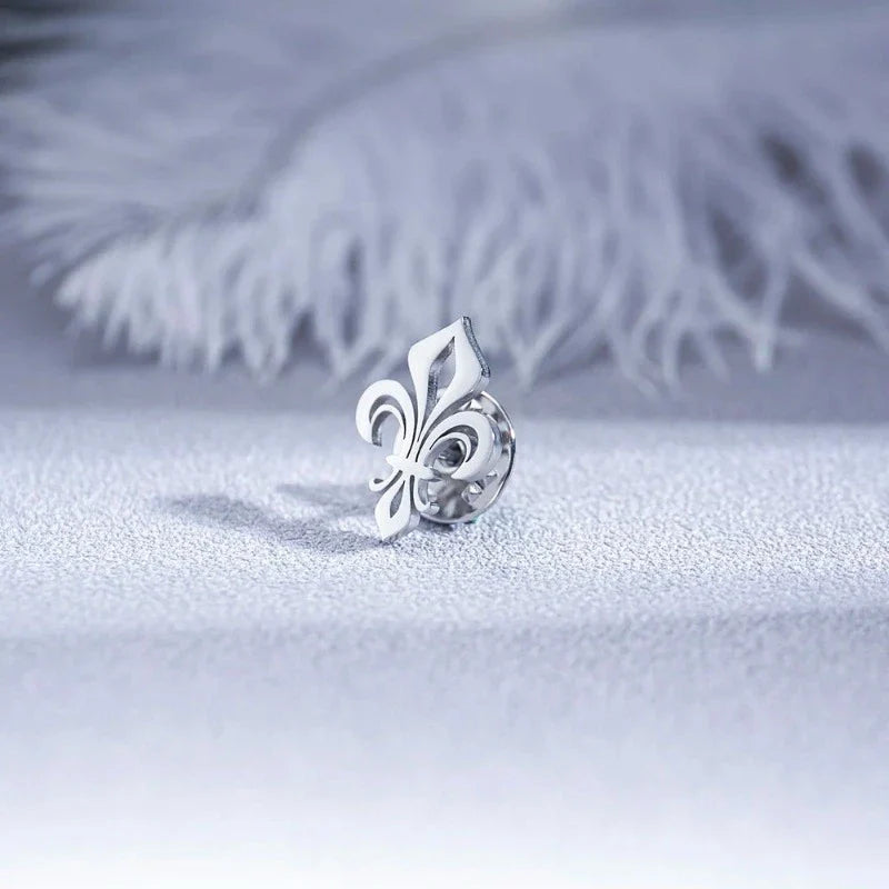 wedding suit brooch, men’s suit brooch, men’s lapel pin, Men’s Fleur-de-Lis Suit Brooch, formal men’s accessories, Fleur-de-Lis Suit Brooch, fleur-de-lis brooch