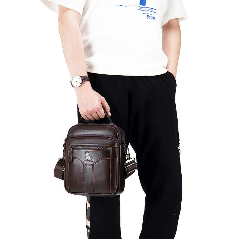 Bolsa Masculina de Couro Genuíno 