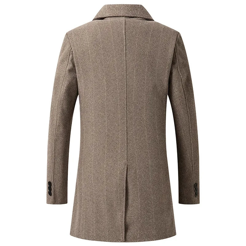 Vintage double breasted overcoat men, cashmere wool coat men, winter overcoat men, elegant men’s coat, classic men’s outerwear