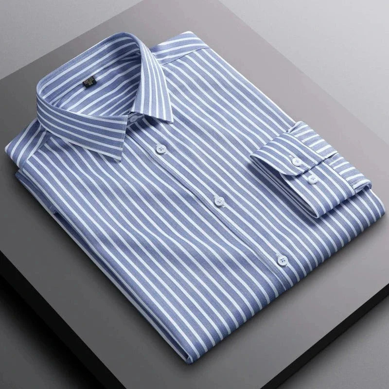 men striped dress shirt, smart casual men shirt, striped formal shirt men, modern men dress shirt, premium men shirt