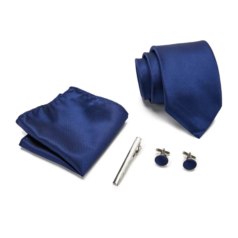 Tie Set, Tie, solid tie set, Solid Tie, men’s solid tie set, men solid tie, maximus men accessories, formal men accessories, classic men tie set