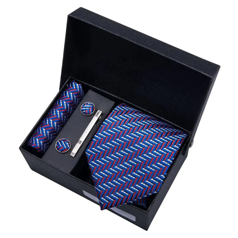 Tie Set, Tie, Striped Tie Set, striped tie gift box, Striped Tie, men’s striped tie set, men striped tie set, maximus men accessories, formal men accessories