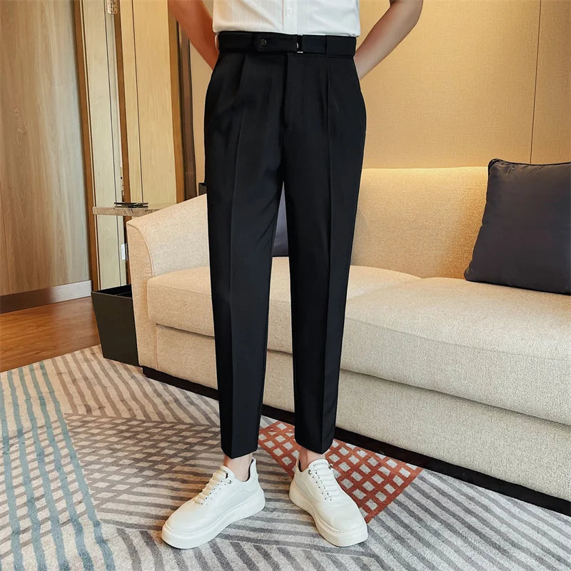 men’s slim fit tailored trousers, smart casual men’s pants, formal men’s trousers, men’s workwear pants, men’s dress trousers