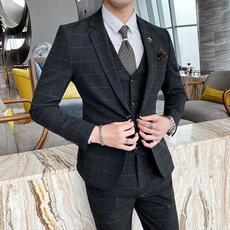 suit, Plaid Suit, men’s suit, Men’s Slim Plaid Suit, Men’s Slim Elegant Plaid Suit, Men’s Plaid Suit, Men’s Elegant Suit, Men’s Elegant Plaid Suit, elegant suit