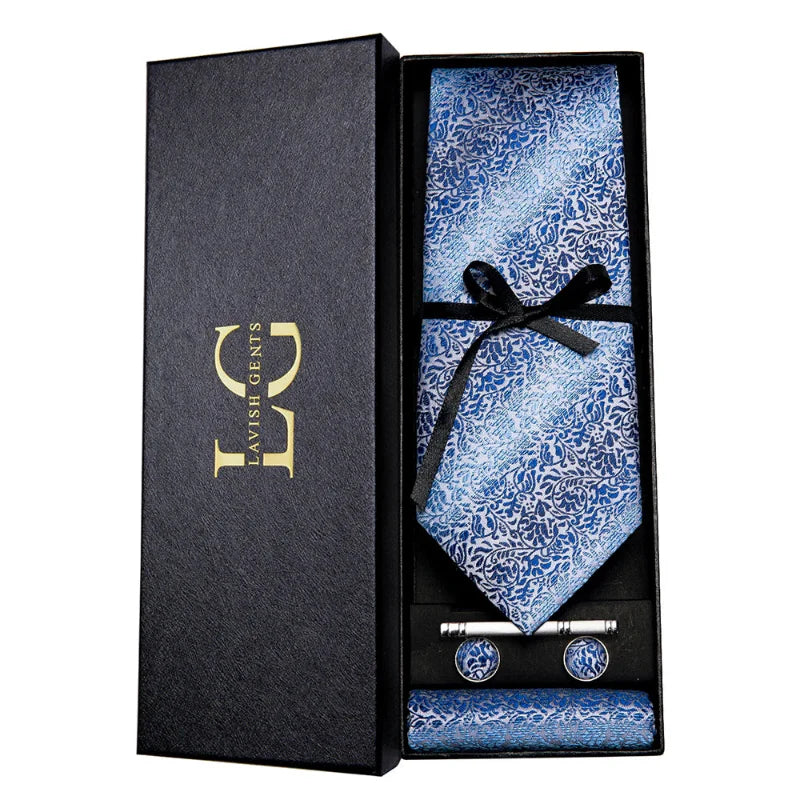 wedding tie gift set, Tie Set, Tie, silk tie and pocket square, patterned tie set, men’s formal accessories set, Maximus luxury, Luxury Tie Set, luxury silk tie set, Luxury Patterned Tie Set, elegant men accessories