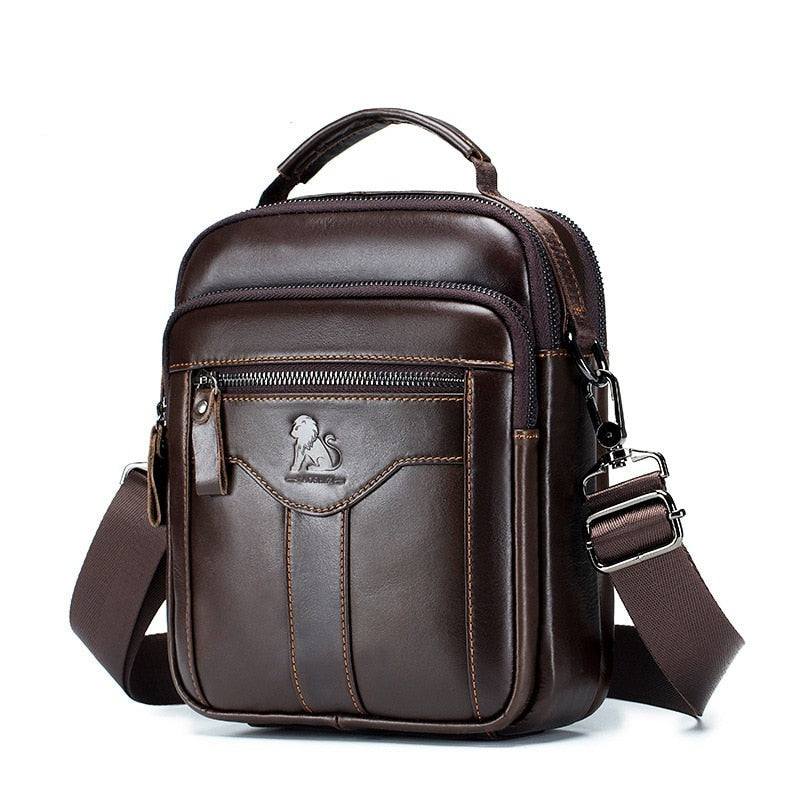 Bolsa Masculina de Couro Genuíno 