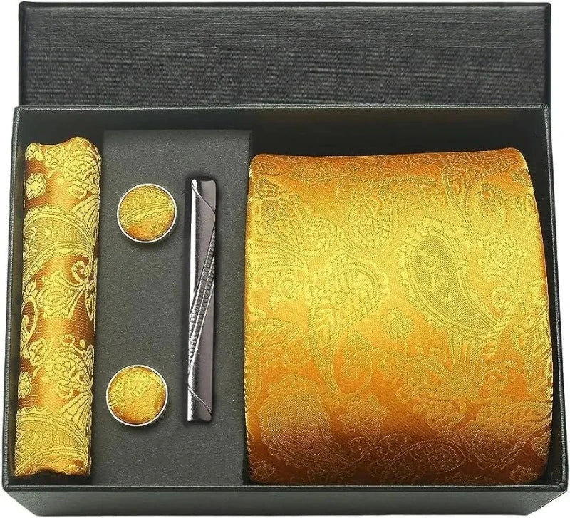 Tie Set, Tie, silk tie set for men, Silk Tie Set, Silk Tie, silk patterned tie set, men’s silk tie set, maximus men accessories, luxury men accessories, formal tie gift box