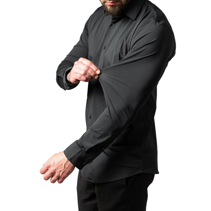 men comfort dress shirt, stretch dress shirt men, smart casual shirt men, premium mens shirt, formal men shirt