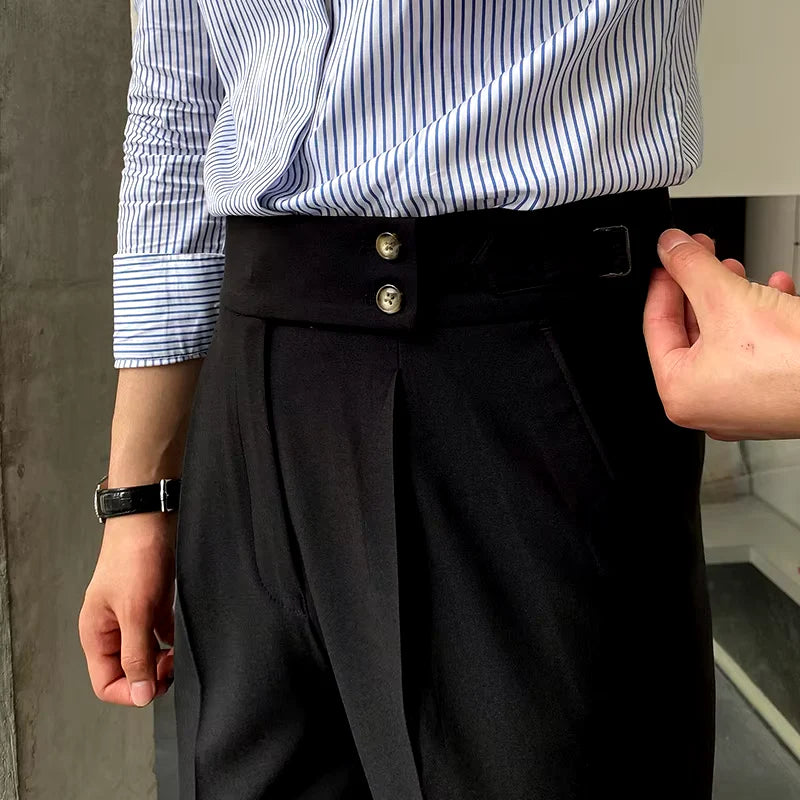 men’s Italian tailored trousers, Italian fit dress pants, smart casual men’s trousers, premium tailored pants, men’s formal trousers