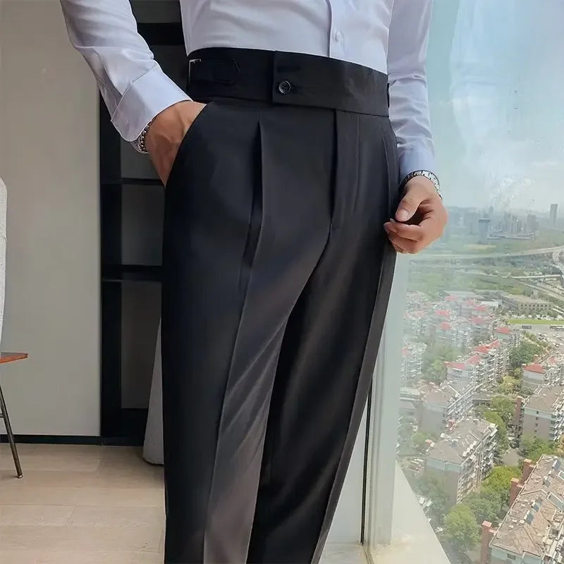 men’s tailored trousers, slim fit dress trousers, formal men’s pants, men’s work trousers, modern men’s trousers