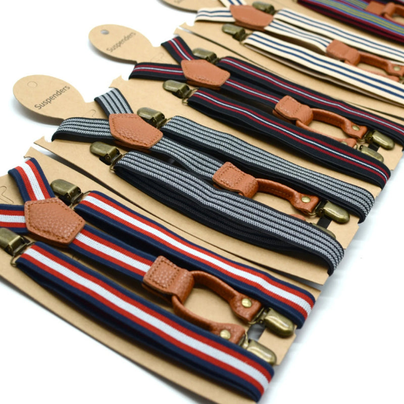 Suspenders, modern men’s suspenders, men’s suspenders, men’s striped suspenders, men’s fashion suspenders, formal men’s accessories, elastic suspenders