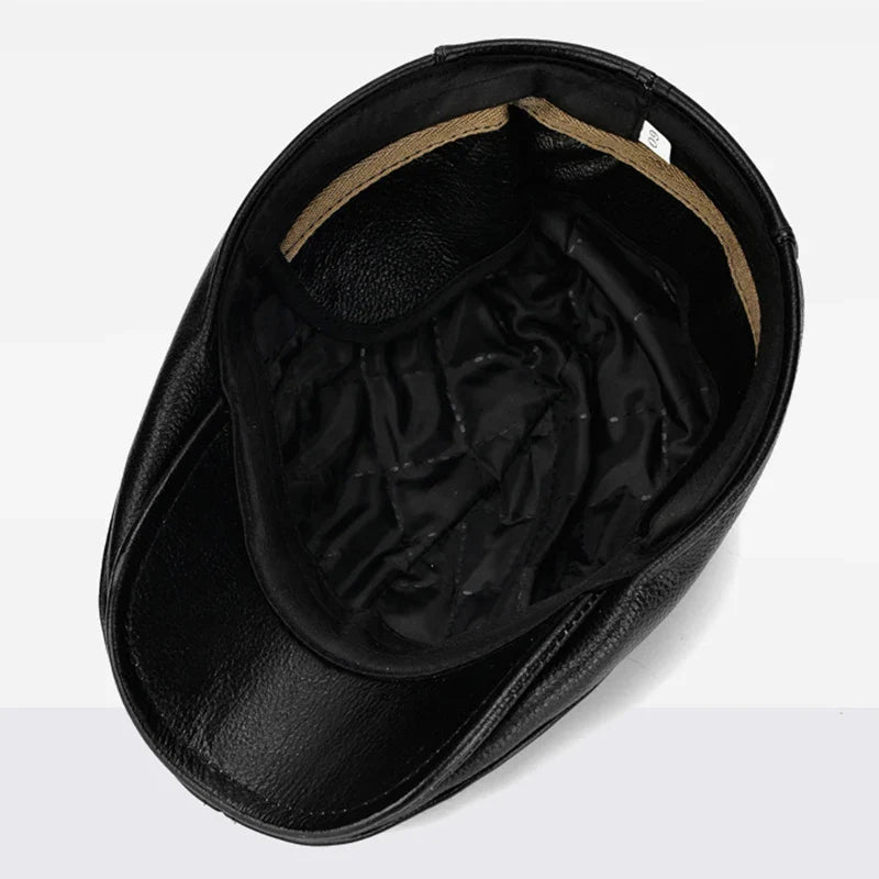 vintage style men’s hat Maximus, synthetic leather beret men Maximus, stylish men’s cap Maximus, Men’s Leather Beret, Men’s Beret, Leather men’s beret Maximus, Leather Beret, classic men’s beret Maximus, Beret