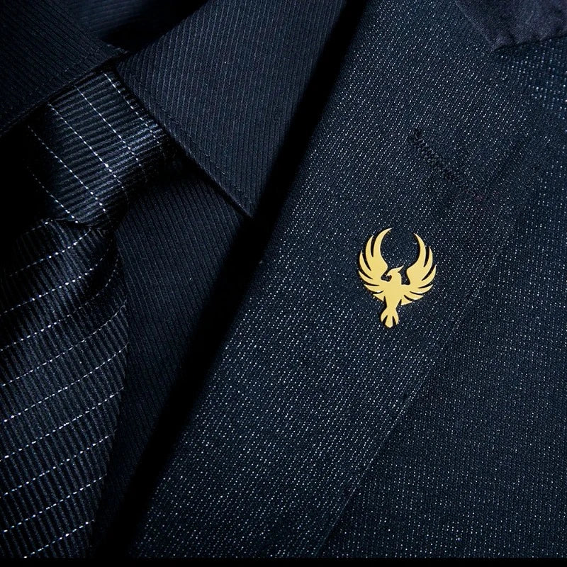 symbolic suit brooch, Phoenix Suit Brooch, phoenix lapel pin, Phoenix Brooch, men’s suit brooch, Men’s Phoenix Suit Brooch, men’s lapel pin, formal men’s accessories, brooch