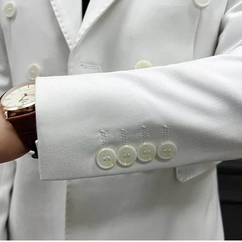 double-breasted blazer, men’s smart casual blazer, elegant men’s blazer, Maximus blazer, cotton polyester blazer