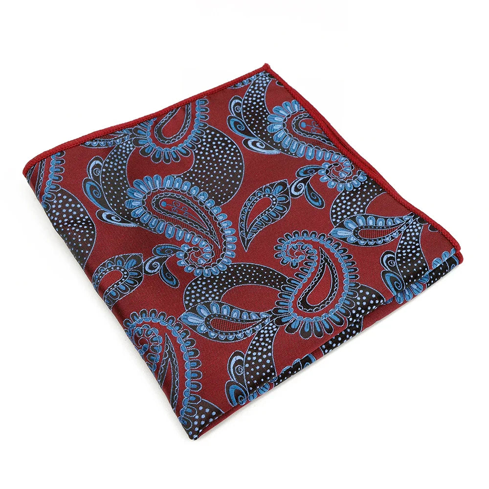 Patterned men’s pocket square, modern pocket square for suits, polyester pocket square, wedding pocket square, stylish men’s suit accessory