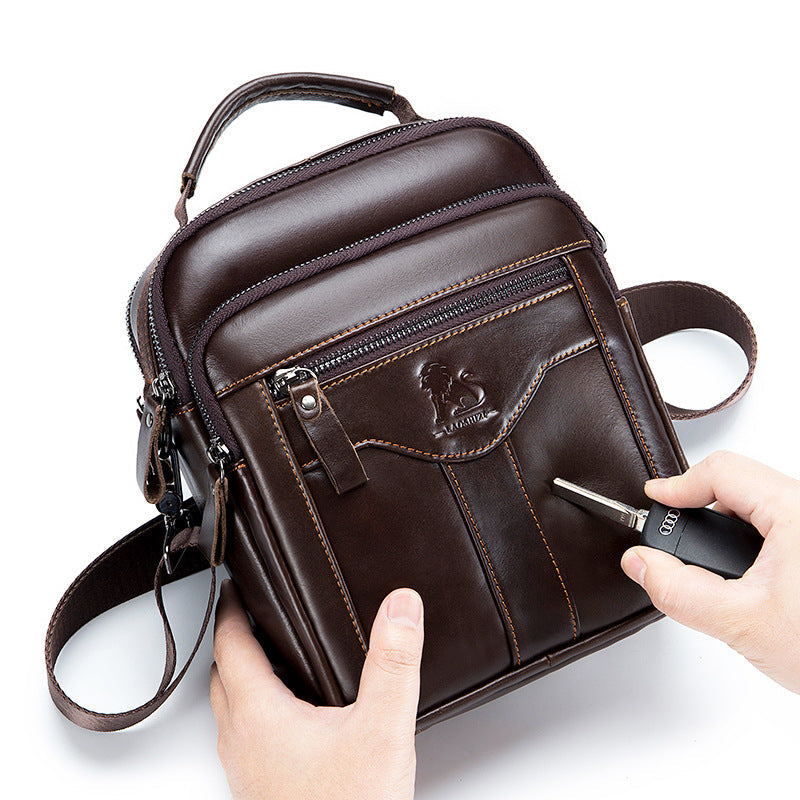 Bolsa Masculina de Couro Genuíno 
