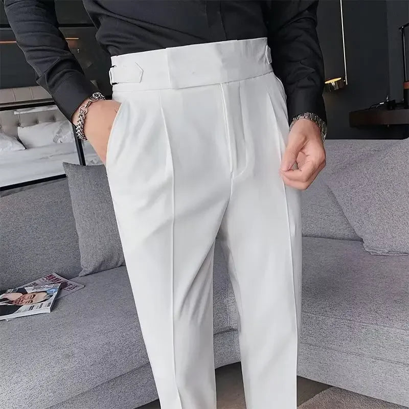 men’s tailored trousers, slim fit dress trousers, formal men’s pants, men’s work trousers, modern men’s trousers