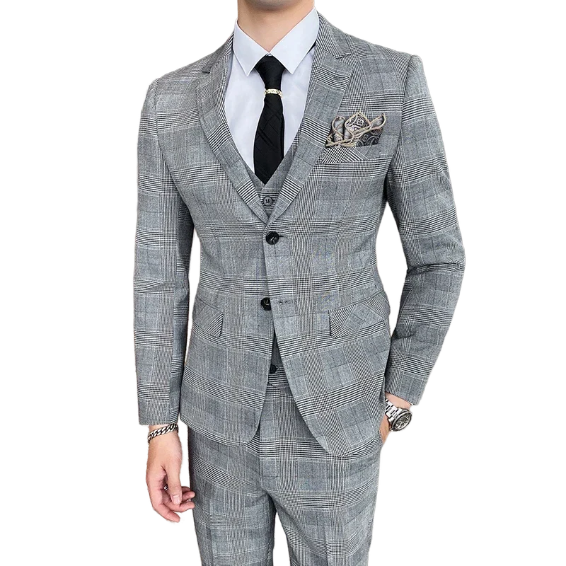 three piece suit, suit, men’s suit, Men’s Formal Checkered Suit, Men’s Checkered Suit, formal suit men, checkered suit, checkered men’s suit