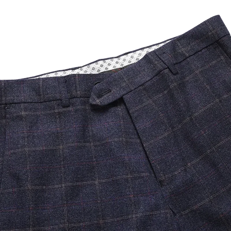 vintage checkered suit, suit, Navy Blue Checkered Suit, Navy Blue Checkered Men’s Suit Maximus, Navy Blue Checkered Men’s Suit, men’s suit, checkered suit