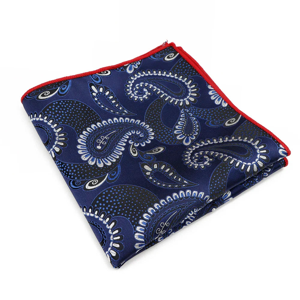 Patterned men’s pocket square, modern pocket square for suits, polyester pocket square, wedding pocket square, stylish men’s suit accessory
