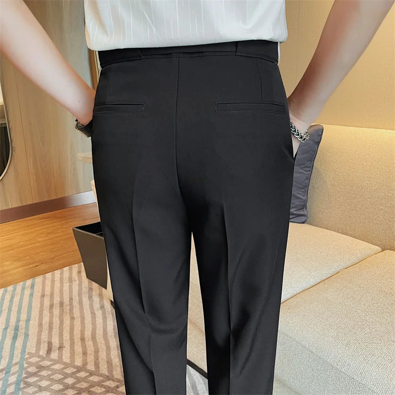 men’s slim fit tailored trousers, smart casual men’s pants, formal men’s trousers, men’s workwear pants, men’s dress trousers