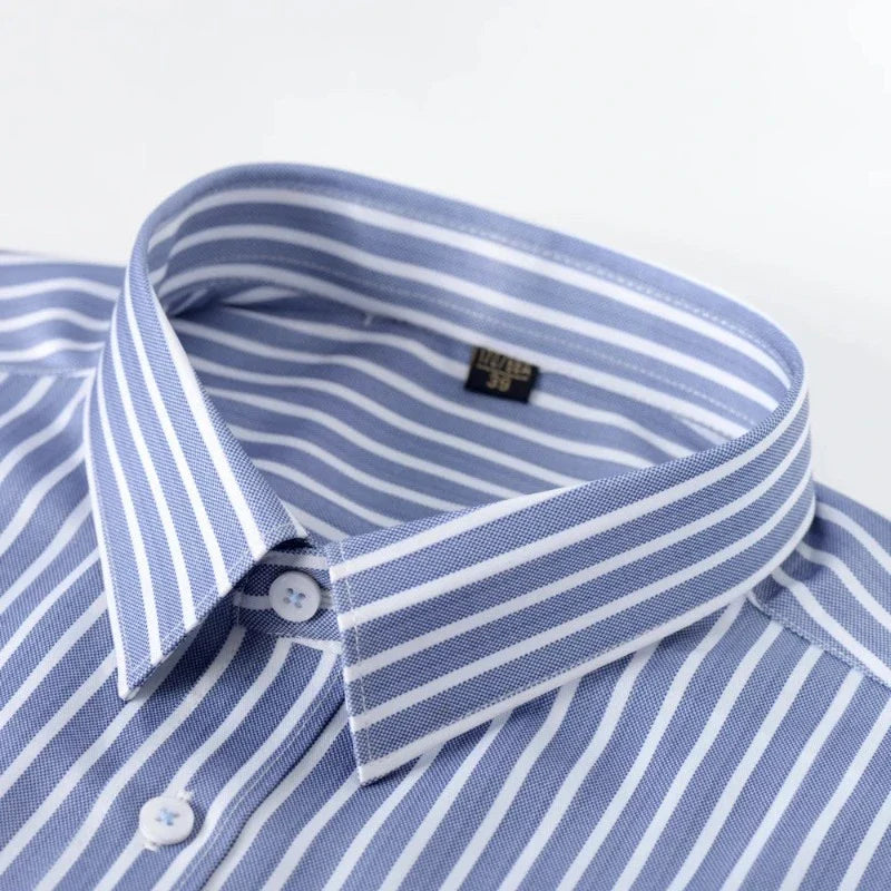 men striped dress shirt, smart casual men shirt, striped formal shirt men, modern men dress shirt, premium men shirt