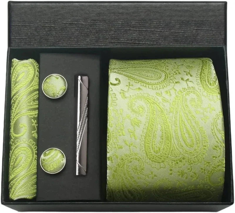 Tie Set, Tie, silk tie set for men, Silk Tie Set, Silk Tie, silk patterned tie set, men’s silk tie set, maximus men accessories, luxury men accessories, formal tie gift box