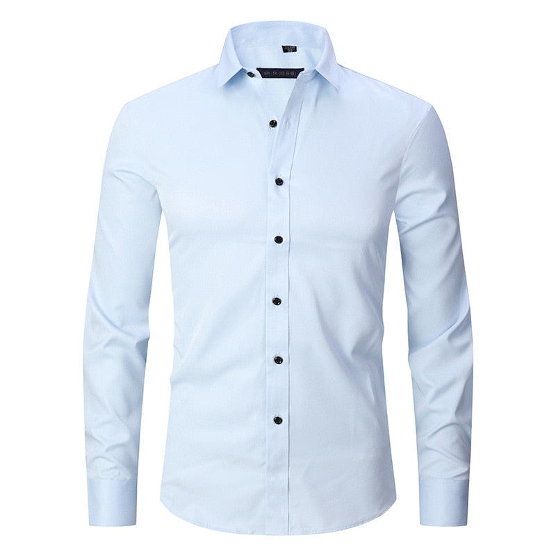 men comfort dress shirt, stretch dress shirt men, smart casual shirt men, premium mens shirt, formal men shirt