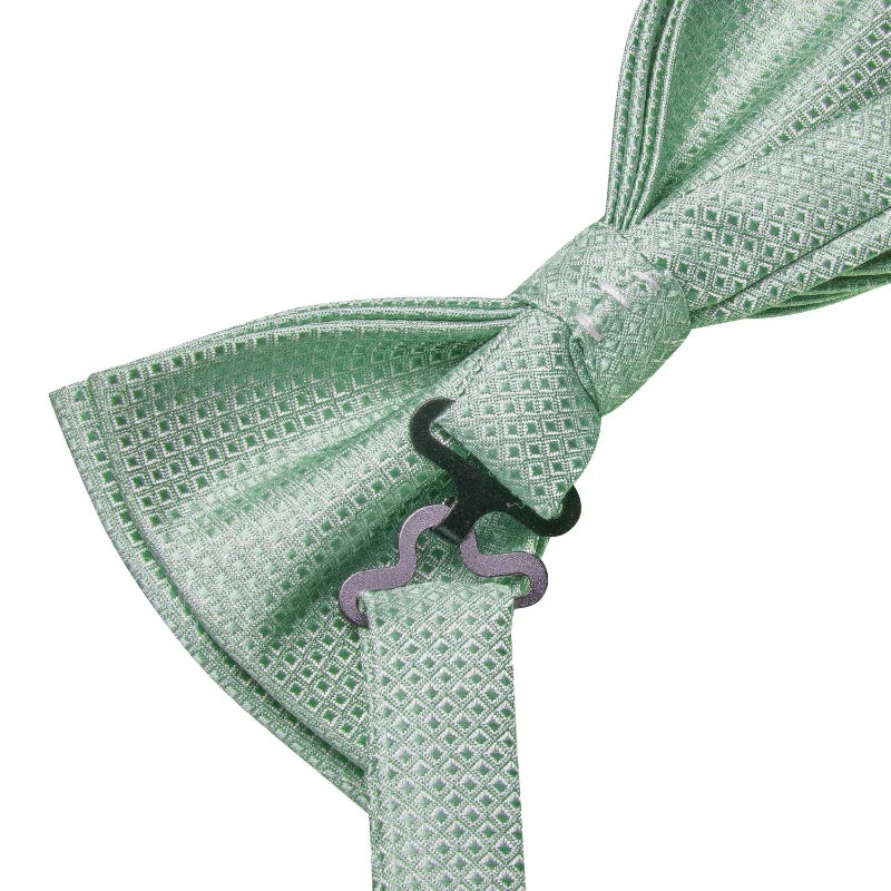 mint green bow tie set, men’s bow tie set, formal men accessories, bow tie and pocket square set, maximus men accessories
