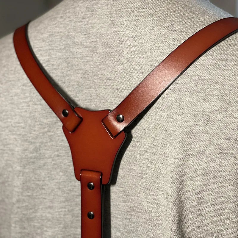 vintage suspenders, Suspenders, men’s leather suspenders, men’s fashion suspenders, Leather Suspenders, genuine leather suspenders, classic men’s suspenders