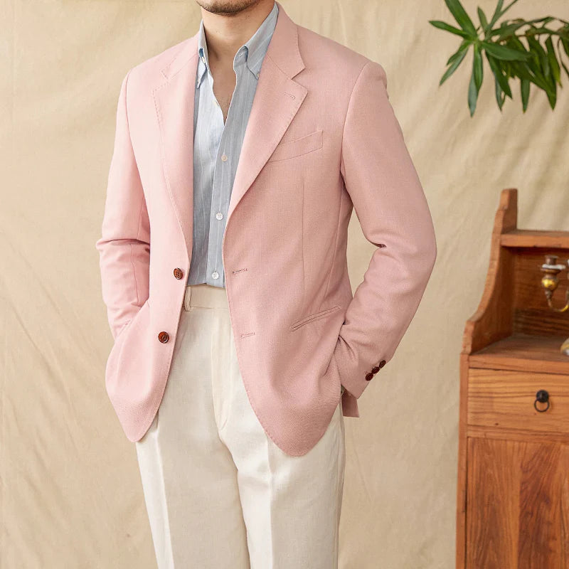 blazer masculino slim fit, blazer de linho social, blazer casual elegante, blazer masculino premium, blazer para casamento masculino