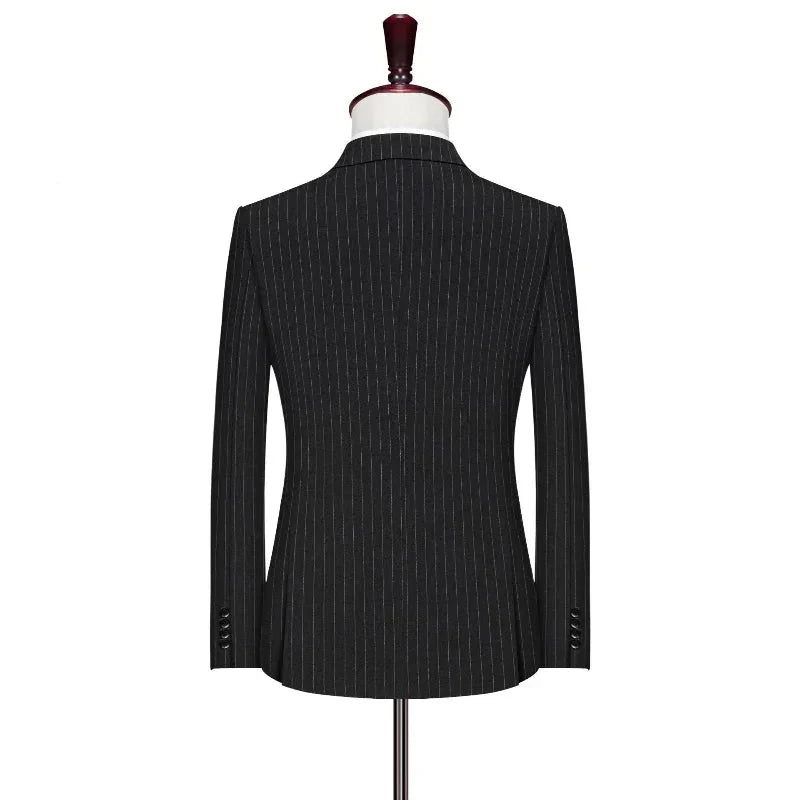 suit, Plus Size Suit, Pinstripe Suit, Men’s Pinstripe Suit, Men's Plus Size Suit, Men's Plus Size Double-Breasted Pinstripe Suit, Men's Double-Breasted Pinstripe Suit, double-breasted suit, Double-Breasted Pinstripe Suit