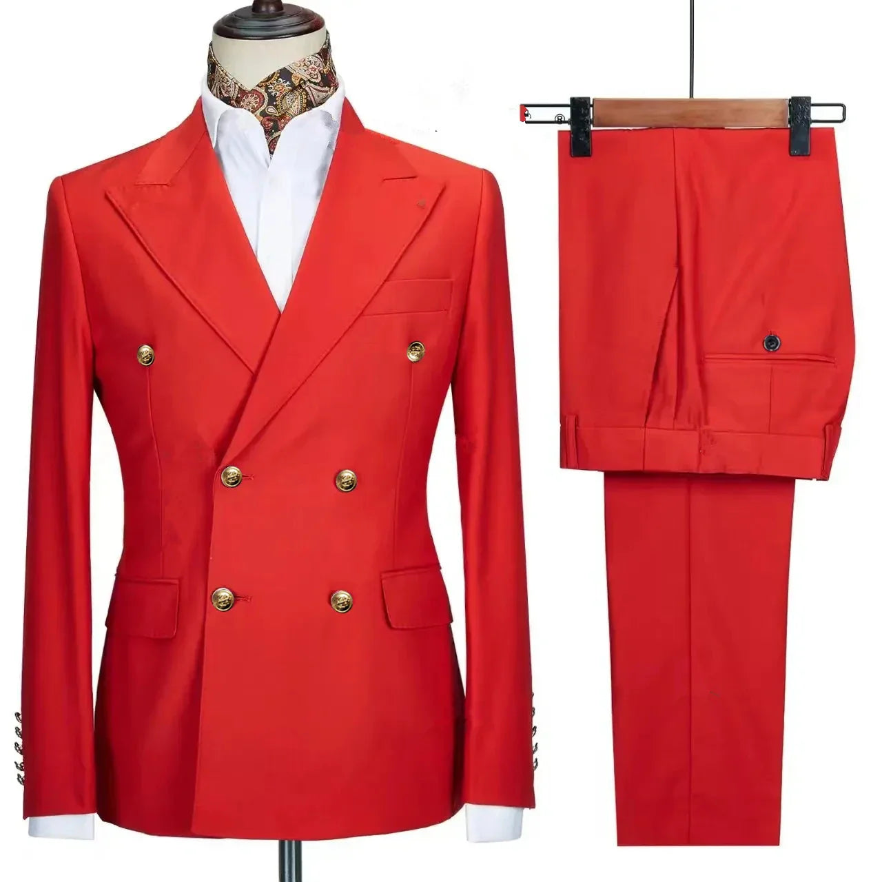 double breasted two piece suit, slim fit men’s suit, elegant men’s suit, formal two piece suit, modern men’s suit