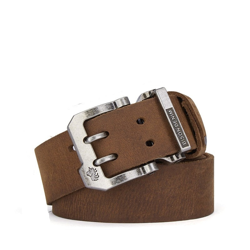 bison leather belt, men’s genuine leather belt, luxury men belt, classic leather belt for men, maximus men accessories