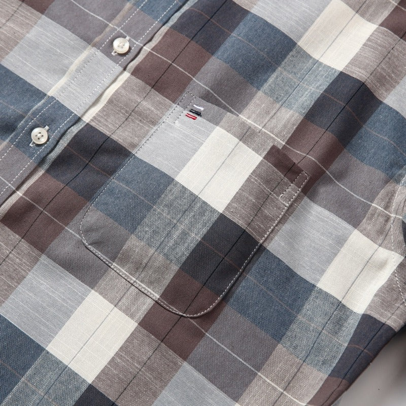 men plaid dress shirt, oxford cotton shirt, men formal shirt, smart casual shirt, luxury menswear