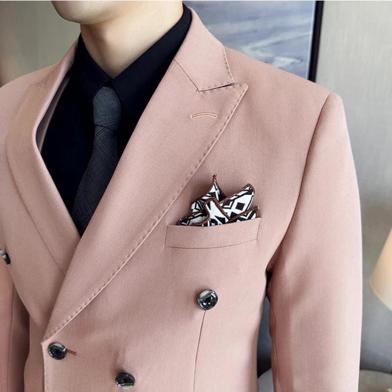suit, Slim Suit men’s suit, Men’s Slim Suit, Men's Slim Suit, Men's Double-Breasted Suit, Men's Double-Breasted Slim Suit, double-breasted suit