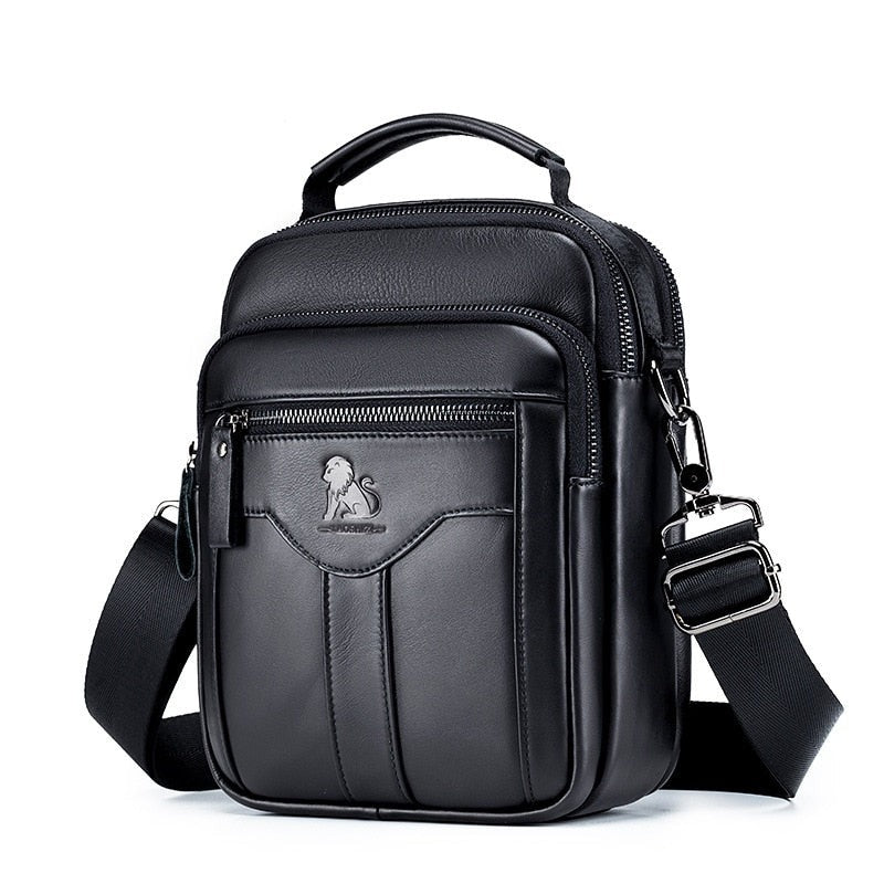 Bolsa Masculina de Couro Genuíno 