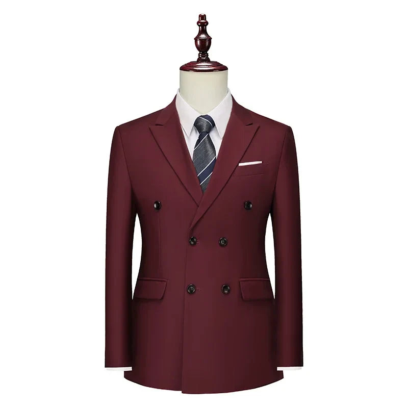 double-breasted blazer, men’s elegant blazer, Maximus blazer, smart casual menswear, polyester viscose blazer
