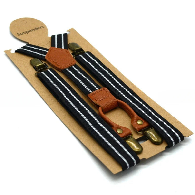 Suspenders, modern men’s suspenders, men’s suspenders, men’s striped suspenders, men’s fashion suspenders, formal men’s accessories, elastic suspenders
