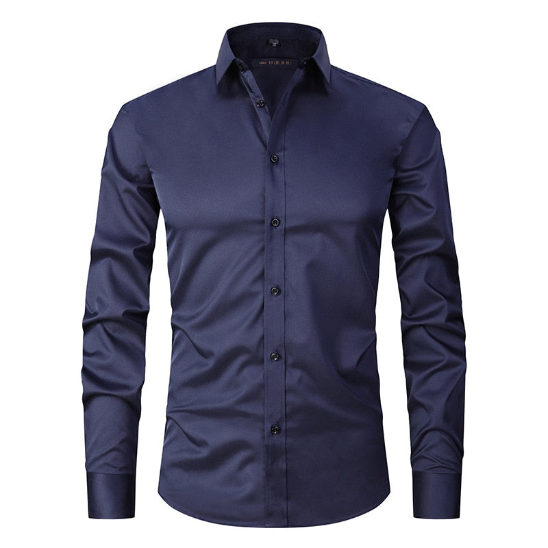men comfort dress shirt, stretch dress shirt men, smart casual shirt men, premium mens shirt, formal men shirt